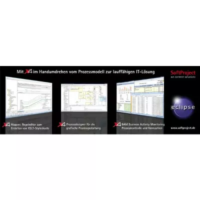 Bild: X4 4.0 in Eclipse - SoftProject präsentiert neue Version des X4 Enterprise Service Bus auf der CeBIT 2009