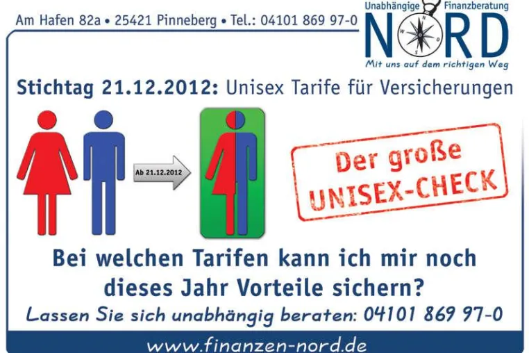 Bild: die Unisex-Tarife kommen