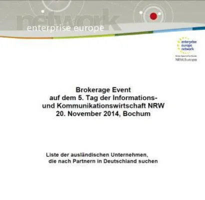 Bild: 5. IUK-Tag NRW – Ausländische Teilnehmer suchen nach Partnern in Deutschland