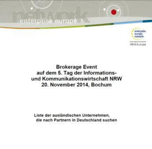 Bild: 5. IUK-Tag NRW – Ausländische Teilnehmer suchen nach Partnern in Deutschland