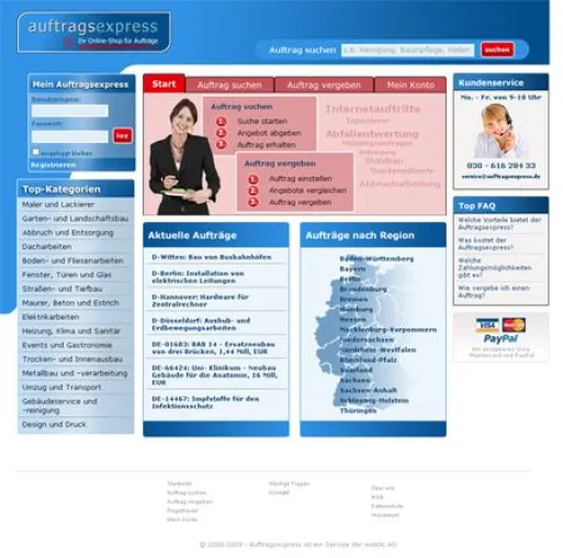 Neu: Der Onlineshop für Aufträge Bild: Neu: Der Onlineshop für Aufträge