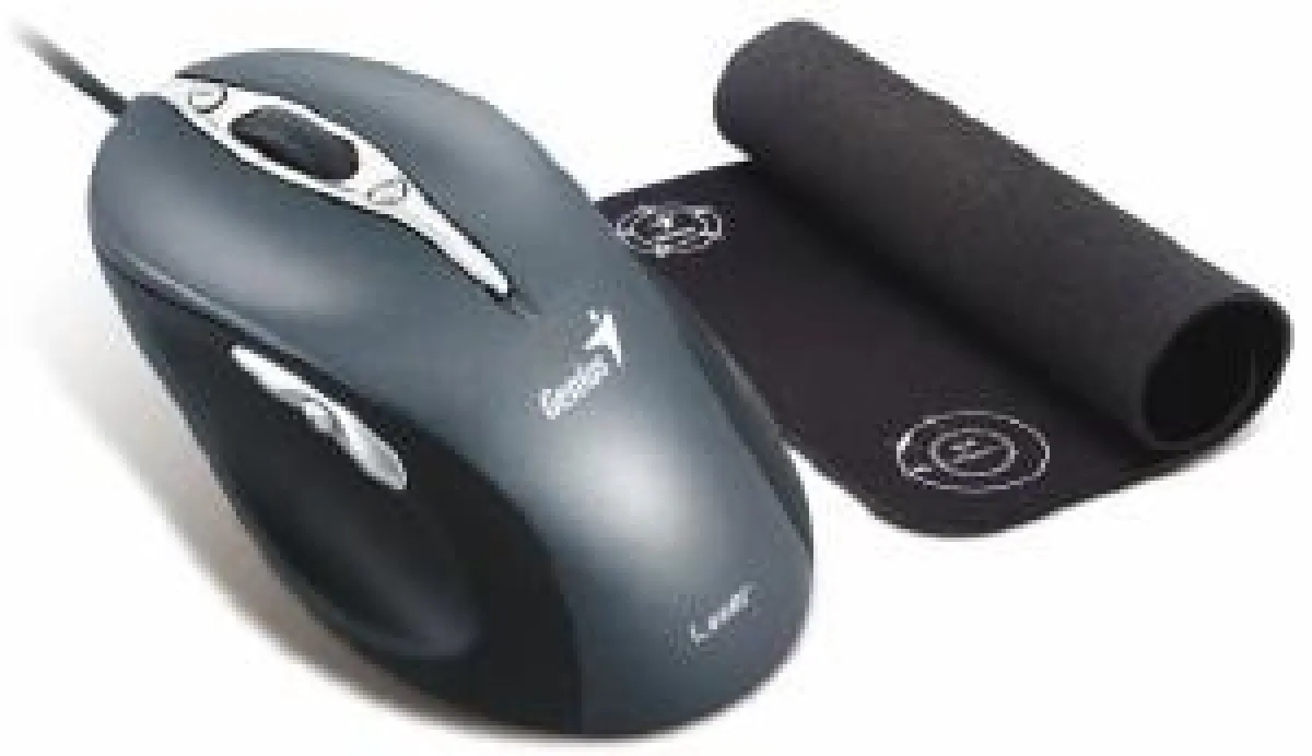 Gaming Laser-Maus Genius Ergo 525 im Bundle mit Steelpad Qck