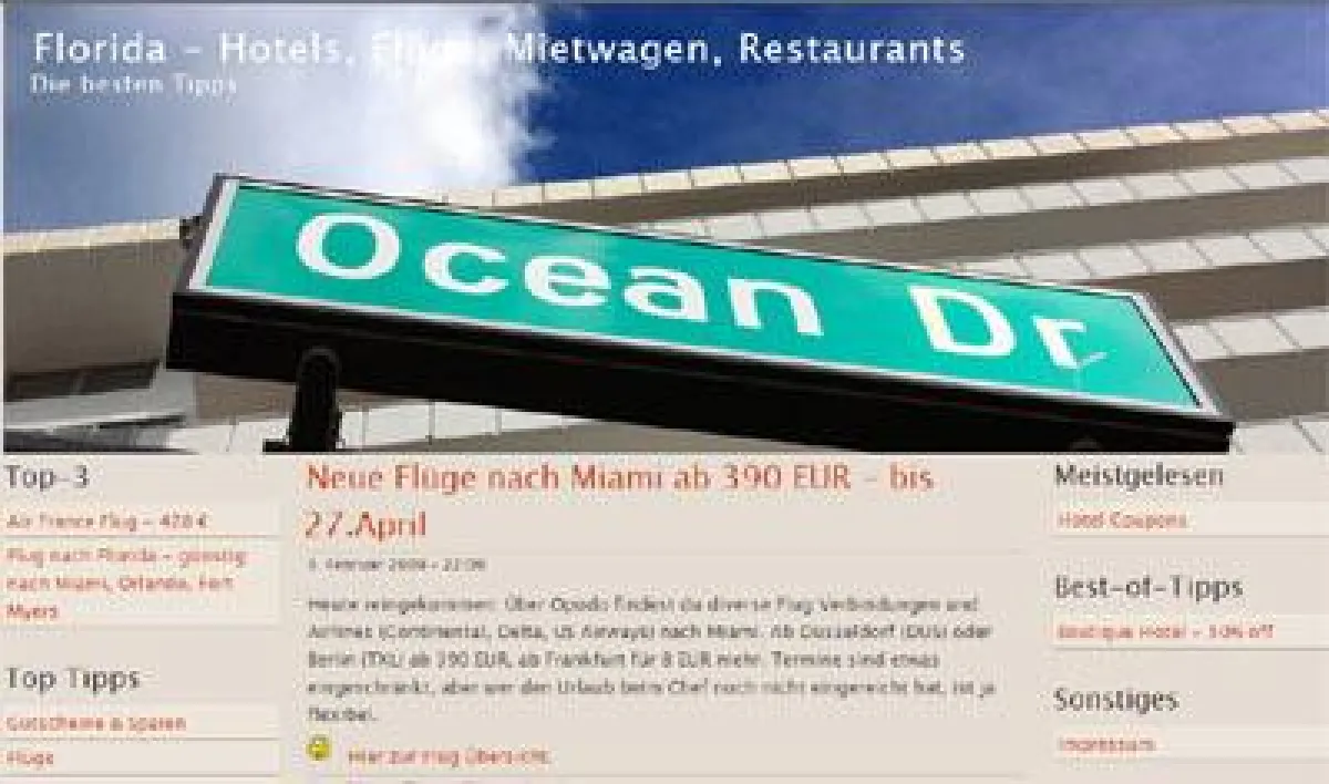 Florida Direktflug - Angebote