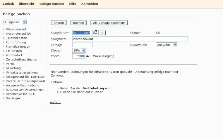 Kostenlose Buchhaltungssoftware für Kleinunternehmen und Selbständige von Collmex Bild: Kostenlose Buchhaltungssoftware für Kleinunternehmen und Selbständige von Collmex
