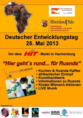 Bild: Am 25. Mai 2013 findet erstmals der Deutsche Entwicklungstag in Hachenburg statt