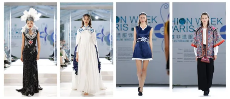 Bild: China veranstaltet Chuxiong-Modenschau für immaterielle Kulturgüter auf der Pariser Fashion Week