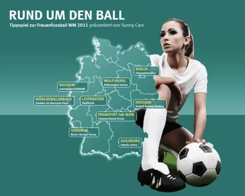 Bild: Spiel & Spaß mit Sunny Cars:?Mietwagen-Vermittler startet Online-Tippspiel zur Frauen Fußball-WM