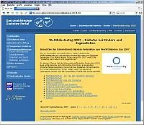 Bild: Deutsche Übersetzung der Broschüre der International Diabetes Federation zum World Diabetes Day 2007