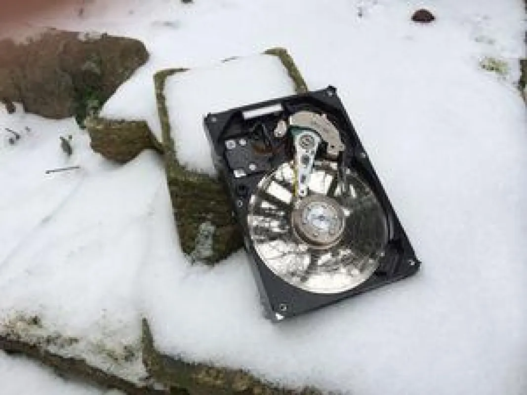 Festplatte im Schnee