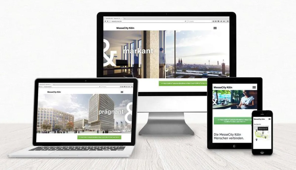 Website für die MesseCity Köln (Foto: macevent, frei zur Veröffentlichung)