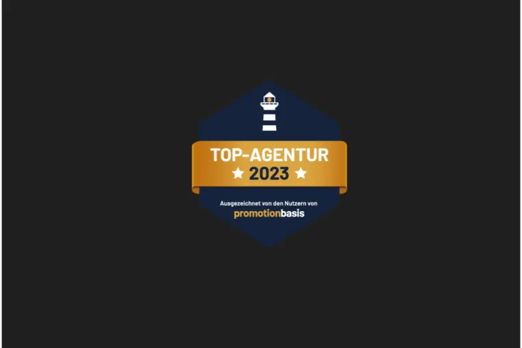 Promotionbasis verleiht "Top-Agentur 2023"-Auszeichnung im Promotion-, Messe- und Event-Bereich Bild: Promotionbasis verleiht "Top-Agentur 2023"-Auszeichnung im Promotion-, Messe- und Event-Bereich