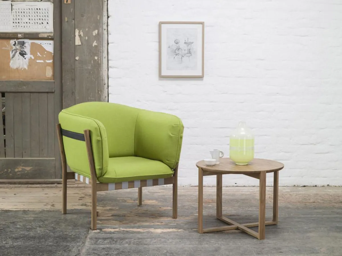 Sessel Dowel, Couchtisch Delta