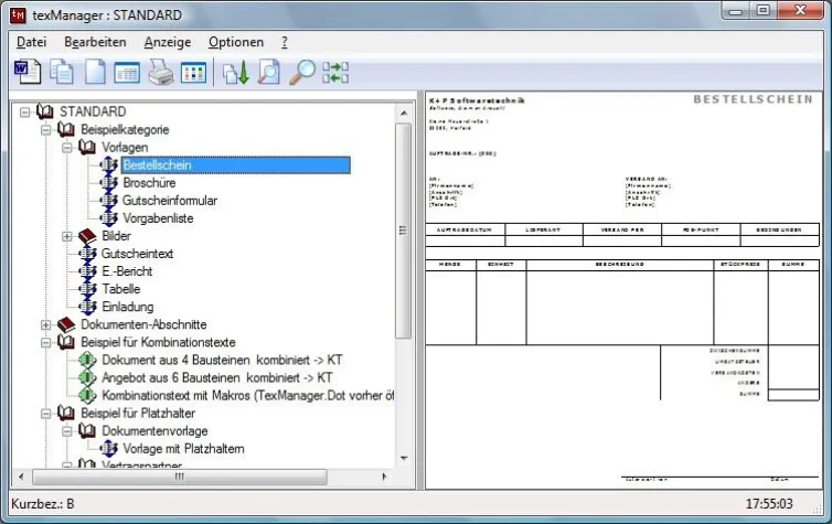 texManager - Textbausteine und Vorlagen für MS Word verwalten Bild: texManager - Textbausteine und Vorlagen für MS Word verwalten