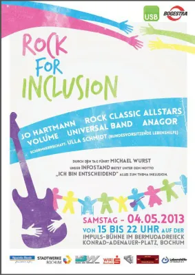 Bild: Bochum: 2. inklusives Musik Festival "ROCK FOR INCLUSION" der LEBENSHILFE BOCHUM am 04. Mai 2013