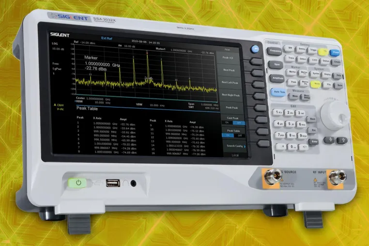 Bild: Siglent SSA3000X(Plus)-Serie - Spektrum-Analysatoren mit einer minimalen Auflösebandbreite von 1 Hz
