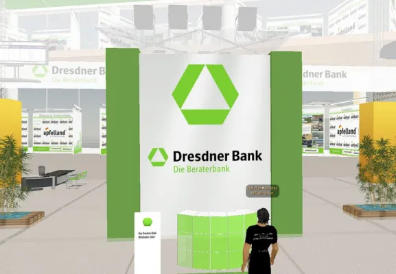 Apfelland eröffnet mit Dresdner Bank großes Second Life Eventzentrum Bild: Apfelland eröffnet mit Dresdner Bank großes Second Life Eventzentrum