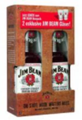Ein Freund kommt selten allein: JIM BEAM Duopack mit zwei exklusiven Gläsern als Gratis-Zugabe Bild: Ein Freund kommt selten allein: JIM BEAM Duopack mit zwei exklusiven Gläsern als Gratis-Zugabe