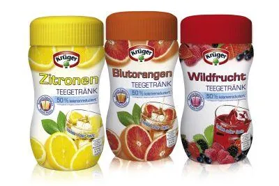 Krüger Unternehmensgruppe - neue 8-Liter-Tee mit 50% weniger Kalorien Bild: Krüger Unternehmensgruppe - neue 8-Liter-Tee mit 50% weniger Kalorien