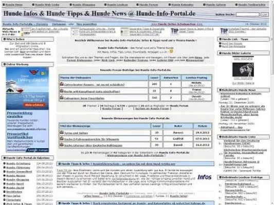 Bild: Hunde-Info-Portal.de jetzt auch mit kostenlosen Hunde Browsergames