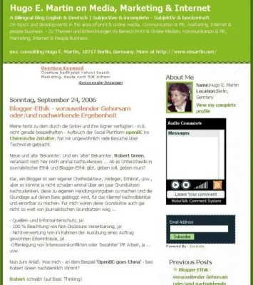Die Woche auf \'Hugo E. Martin on Media, Marketing & Internet\' B2B Weblog Bild: Die Woche auf \'Hugo E. Martin on Media, Marketing & Internet\' B2B Weblog