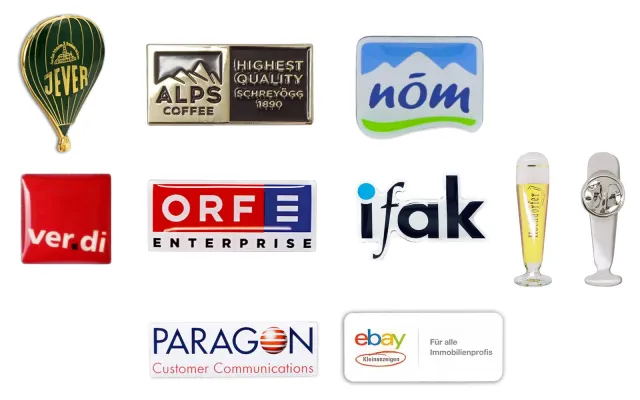 Bild: Individuelle Pins: Effektives Marketing für Handel, Banken und Versicherungen