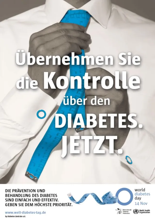 Poster zum Weltdiabetestag 2010 mit dem aktuellem Motto