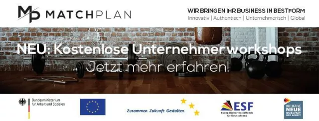 Bild: KOSTENLOSE Unternehmerworkshops für Ihren Erfolg - Drei Schwerpunktthemen werden angeboten