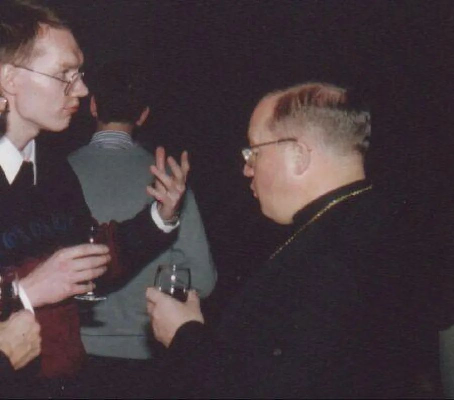Rolf Hermann Lingen und Wolfgang Haas (v.l.) in Chur, 1994