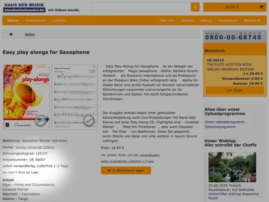 Musikalienhandel.de setzt neue Maßstäbe im Notenfachhandel Bild: Musikalienhandel.de setzt neue Maßstäbe im Notenfachhandel