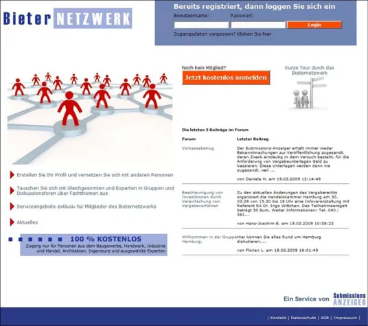 Bieter-Netzwerk Bild: Bieter-Netzwerk