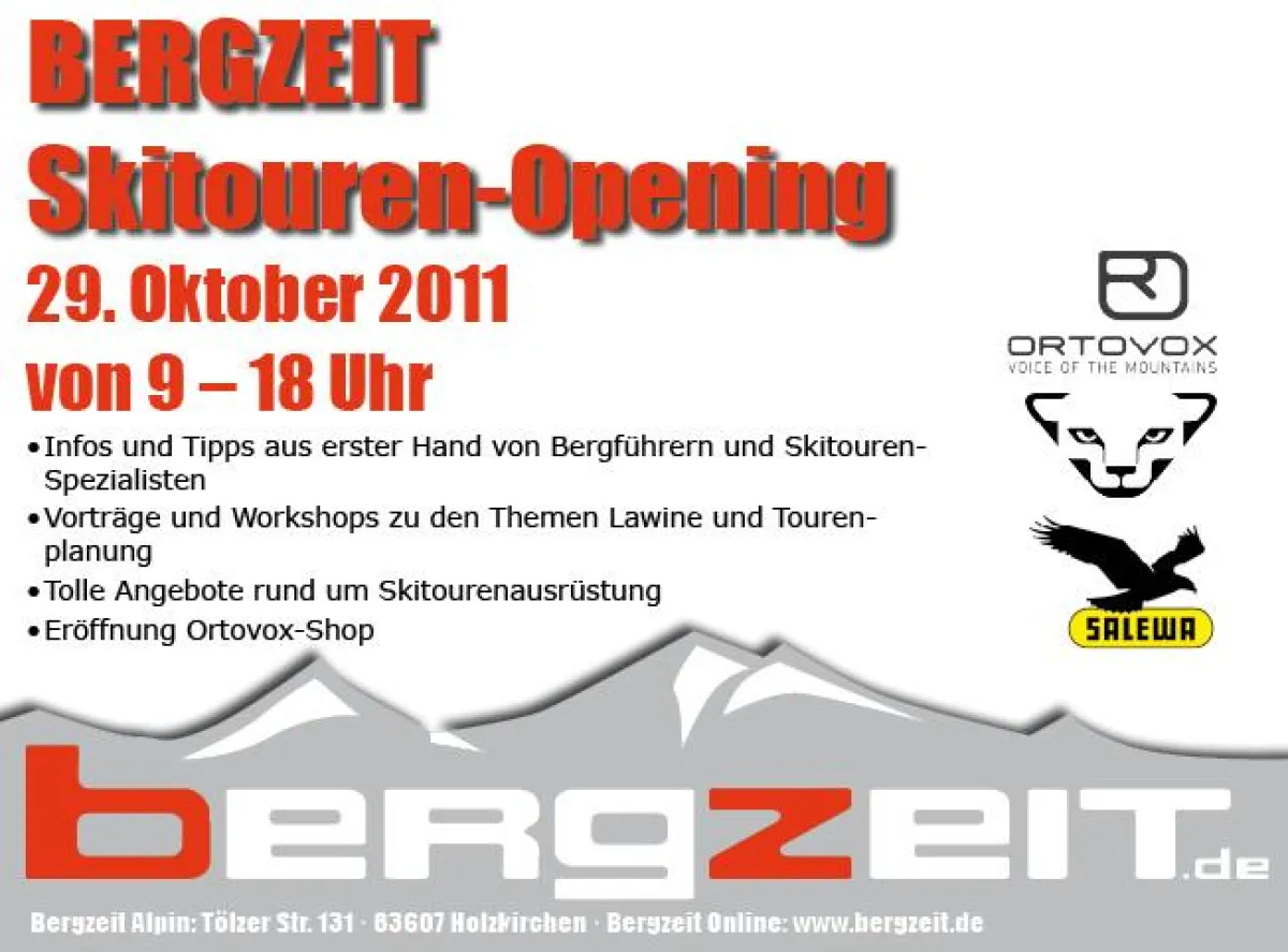 Skitourenopening bei Bergzeit Alpin in Holzkirchen