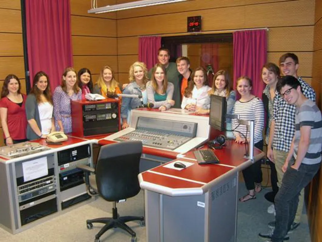 Studenten der Ohio University im Studio von mephisto 97.6.