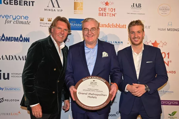 Bild: Grand Metropolitan Hotels als "WORLD'S FINEST UPCOMING HOTEL COMPANY" ausgezeichnet