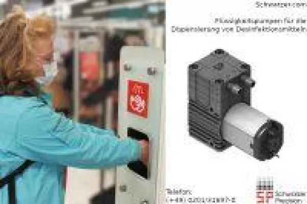 Bild: Schwarzer.com entwickelt zur COVID-19-Eindämmung kundenindividuelle Flüssigkeitspumpen für Desinfektionsmittel