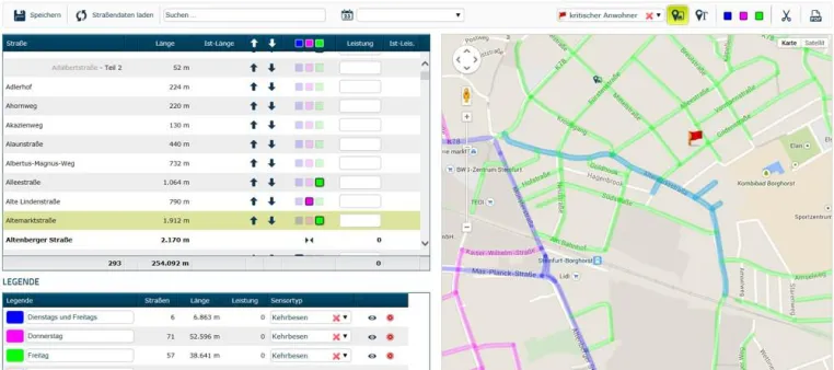 Bild: Tourenplanung für Straßenreinigung, Müllabfuhr und Winterdienst