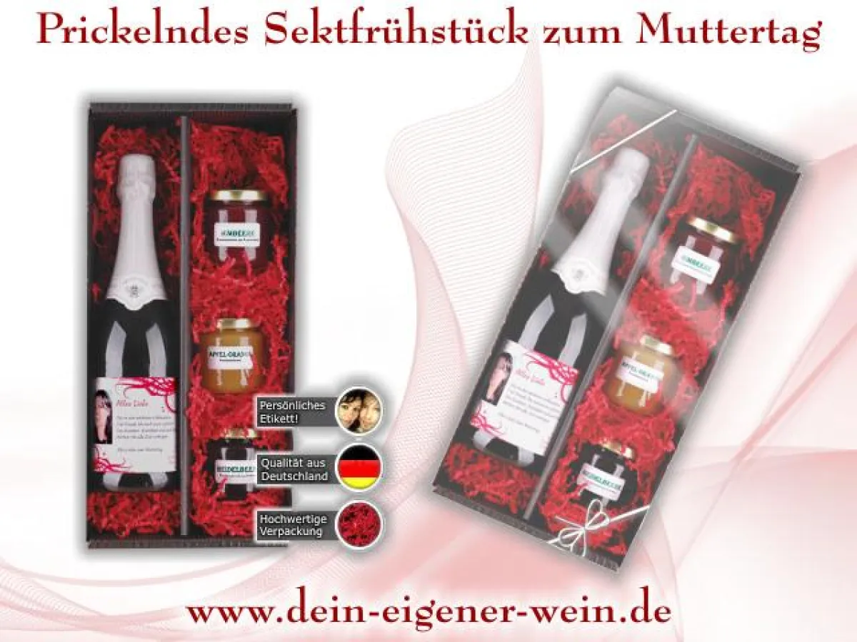 Sektfrühstück als Geschenkidee zum Muttertag