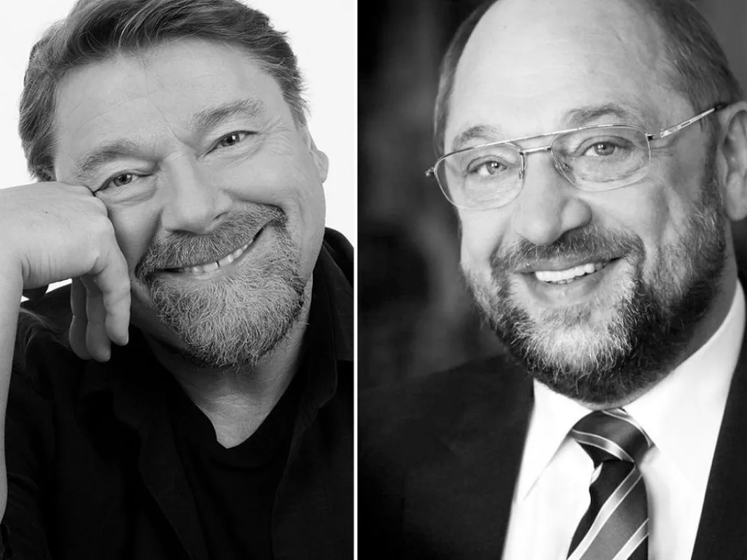 Jürgen von der Lippe und Martin Schulz sind bekennende Pinipafans.