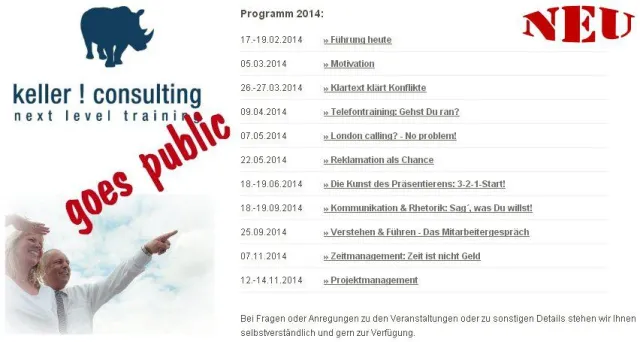 Bild: Weiterbildung für dem Mittelstand: Offene Veranstaltungen 2014 von keller ! consulting