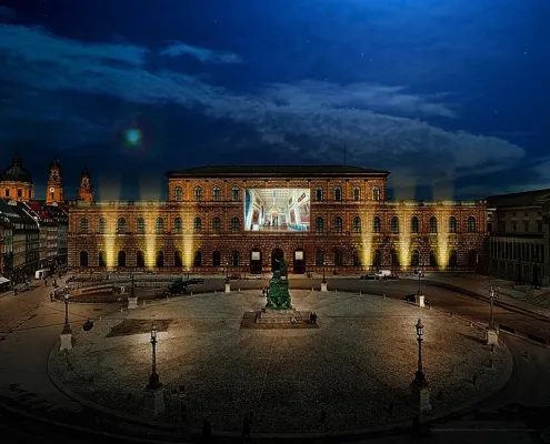 „In den Gemächern des Königs“ – Künstlerische Lichtinstallation von DESEO an der Münchner Residenz Bild: „In den Gemächern des Königs“ – Künstlerische Lichtinstallation von DESEO an der Münchner Residenz