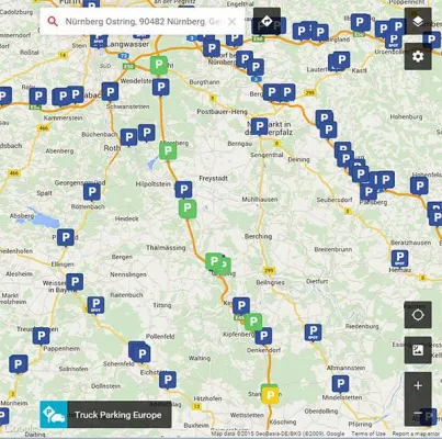 Bild: Parkplatz-Belegungsdaten in Echtzeit von bayerninfo.de für Truck Parking Europe.de
