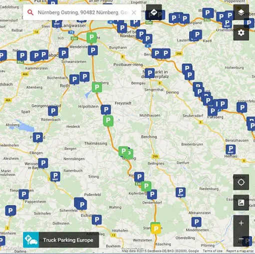 Parkplatz-Belegungsdaten in Echtzeit von bayerninfo.de für Truck Parking Europe.de Bild: Parkplatz-Belegungsdaten in Echtzeit von bayerninfo.de für Truck Parking Europe.de