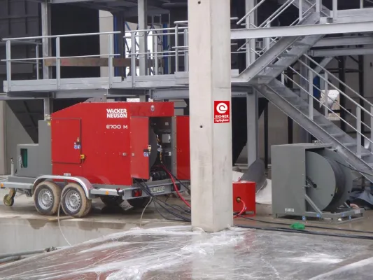 Bild: Flächenheizer erleichtern Betonierarbeiten im Winter