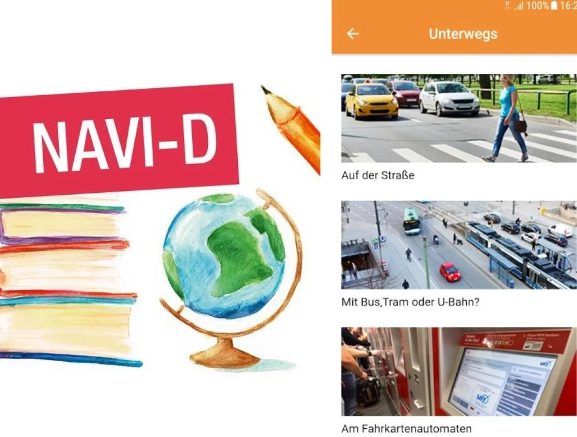 Navi-D unterstützt bei der Bewältigung zentraler Alltagssituationen, z.B. Nutzung des Nahverkehrs