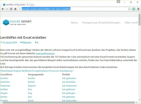 Lernhilfen mit Excel erstellen Bild: Lernhilfen mit Excel erstellen
