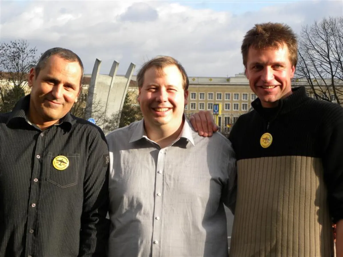 Die Initiatoren des Bürgerbegehrens: (v.l.n.r.) Michael Paul, Volker Perplies und Andreas Donati.