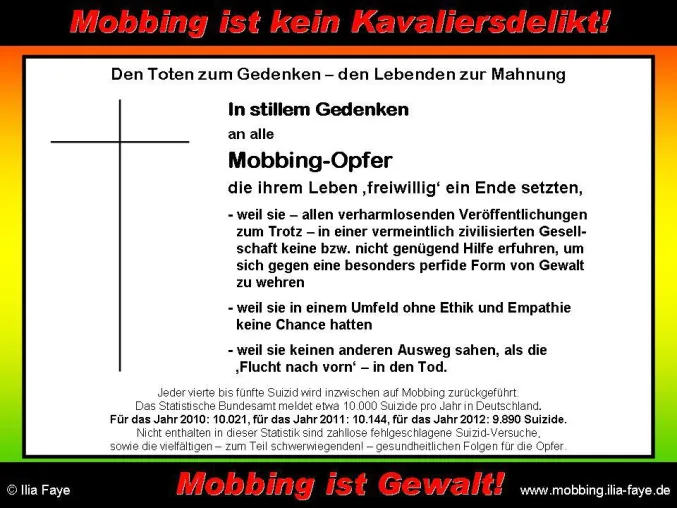 Bild: Das ‚richtige’ Verhalten eines Mobbing-Opfers – Lektion 4
