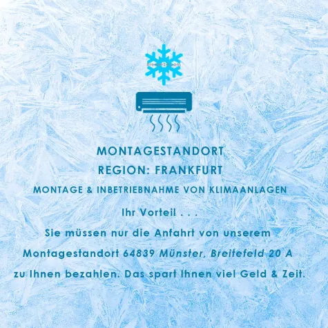 MONTAGESTANDORT REGION: MÜNSTER | MONTAGE & INBETRIEBNAHME VON KLIMAANLAGEN Bild: MONTAGESTANDORT REGION: MÜNSTER | MONTAGE & INBETRIEBNAHME VON KLIMAANLAGEN