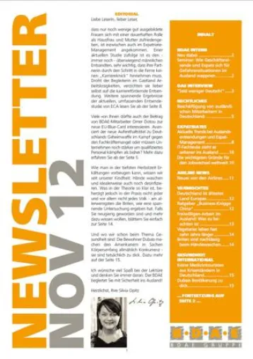 November-Ausgabe von "Leben und Arbeiten im Ausland" erschienen Bild: November-Ausgabe von "Leben und Arbeiten im Ausland" erschienen