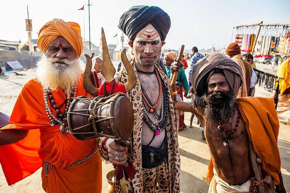 Saddhus bei der Kumbh Mela