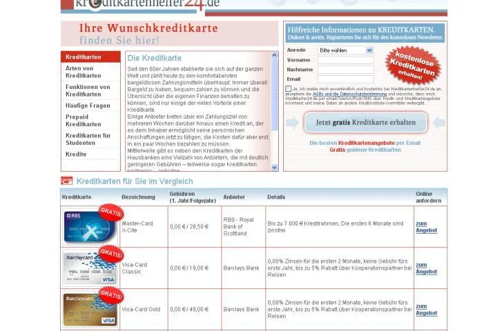 Bild: KreditKartenHelfer24.de veröffentlicht neues Kreditkarten-Vergleichs-Portal